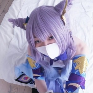 柚子猫cosplay原神刻晴性感袜子视频