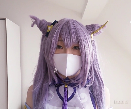 柚子猫cosplay原神刻晴性感袜子视频