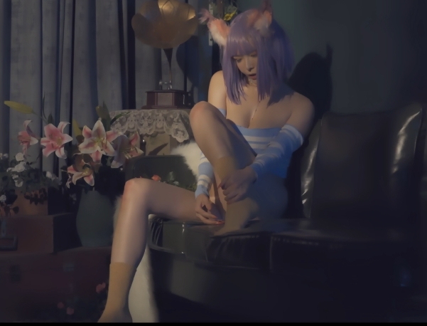 斗鱼模特主播COS网红浮力姬巨R女神秋和柯基古风抖M73V-38G