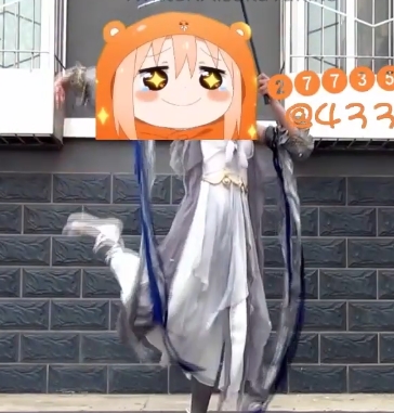 COS剑三妹子网红灰色长裙合集4V50G，校园可爱风格