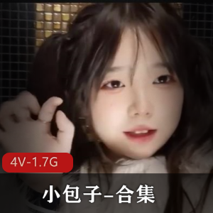 小包子合集超人气女主视频4部1.7G，颜值超高，童颜大球