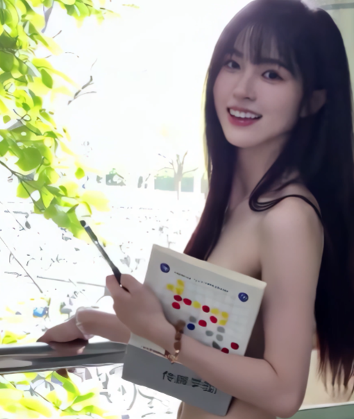 抖音水冰月AI换装1V833M清纯学妹